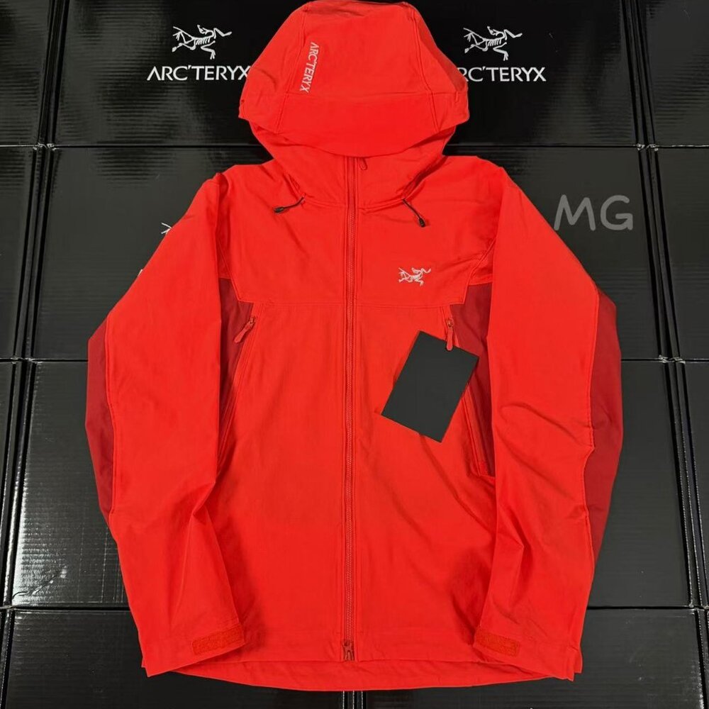 Arc'teryx Orange-Red Color Block Outdoor Jacket